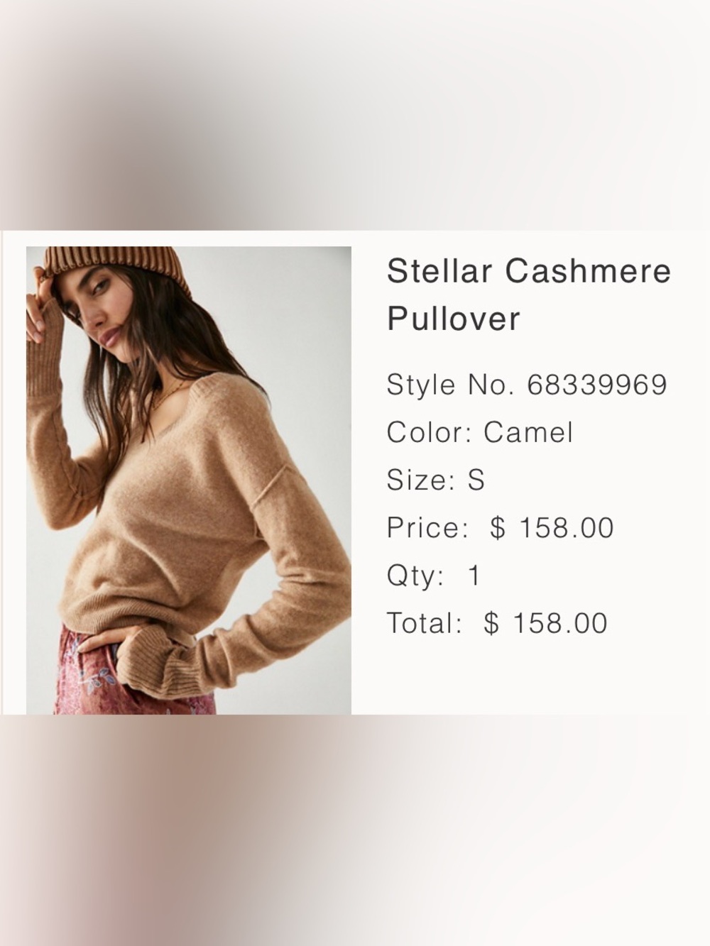 Free People Stellar Cashmere Pullover Sweater - Camel